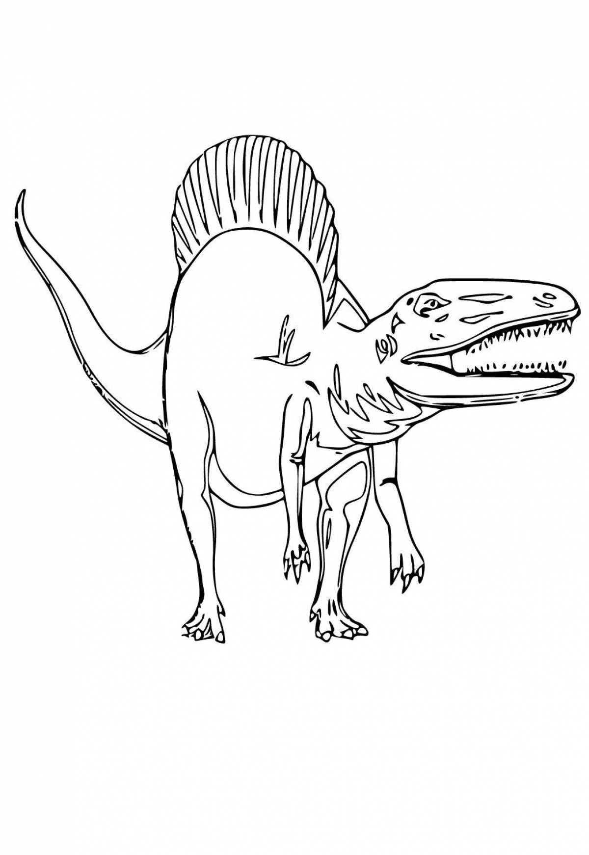 Раскраска ослепительный спинозавр