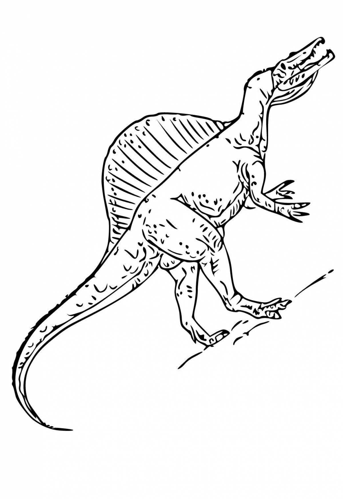 Увлекательная раскраска спинозавр