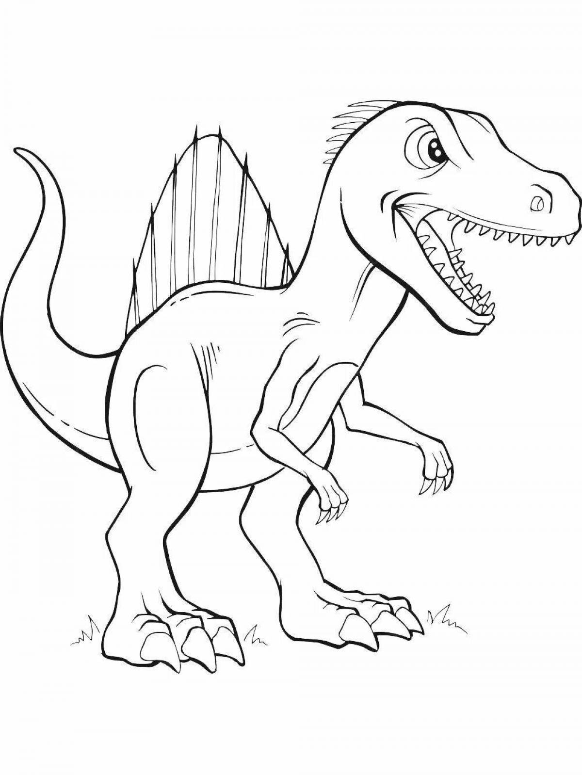 Раскраска экзотический спинозавр