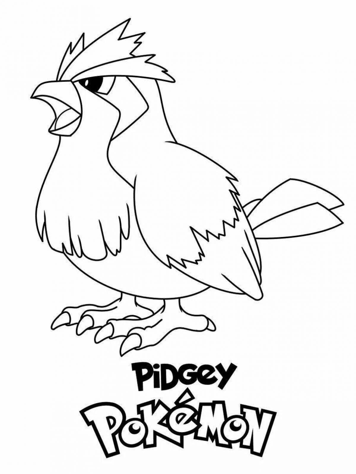 Color filled pj coloring page