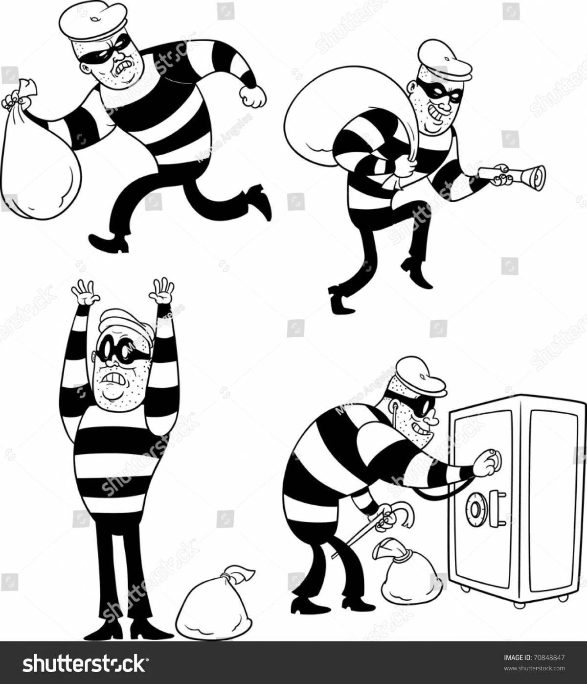 Cunning thief coloring book