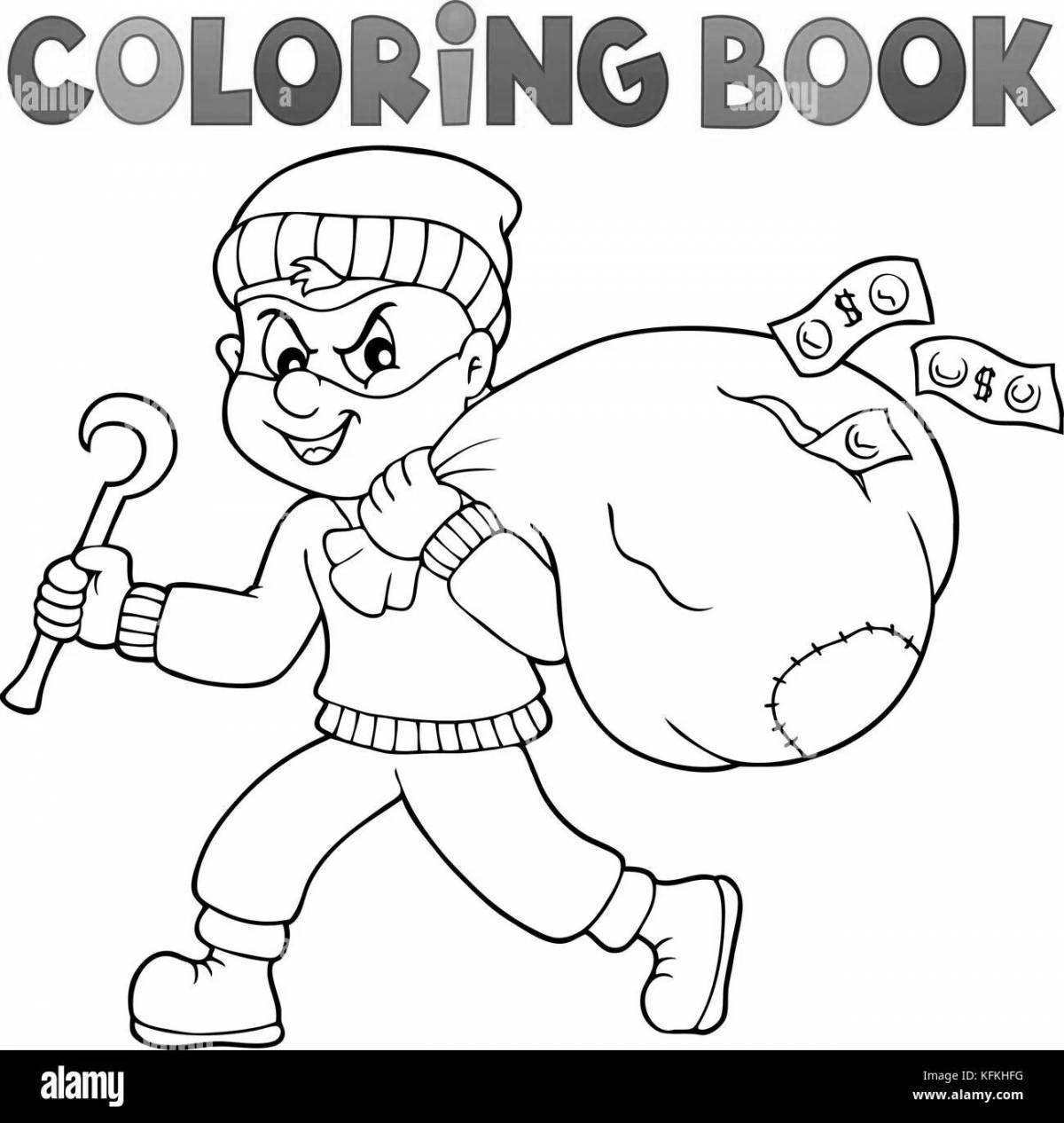Coloring book tenacious thief