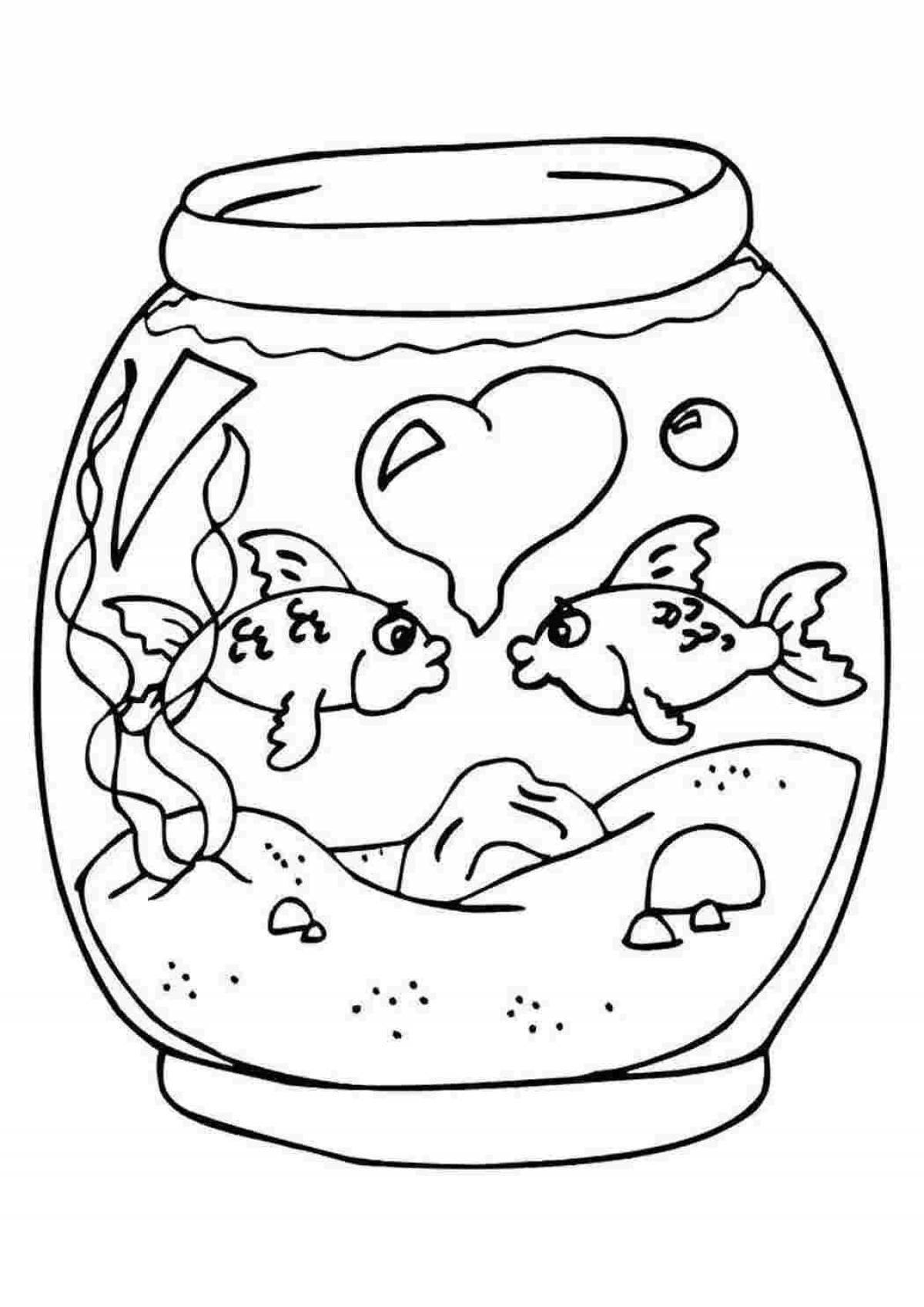 Exciting aqua coloring page