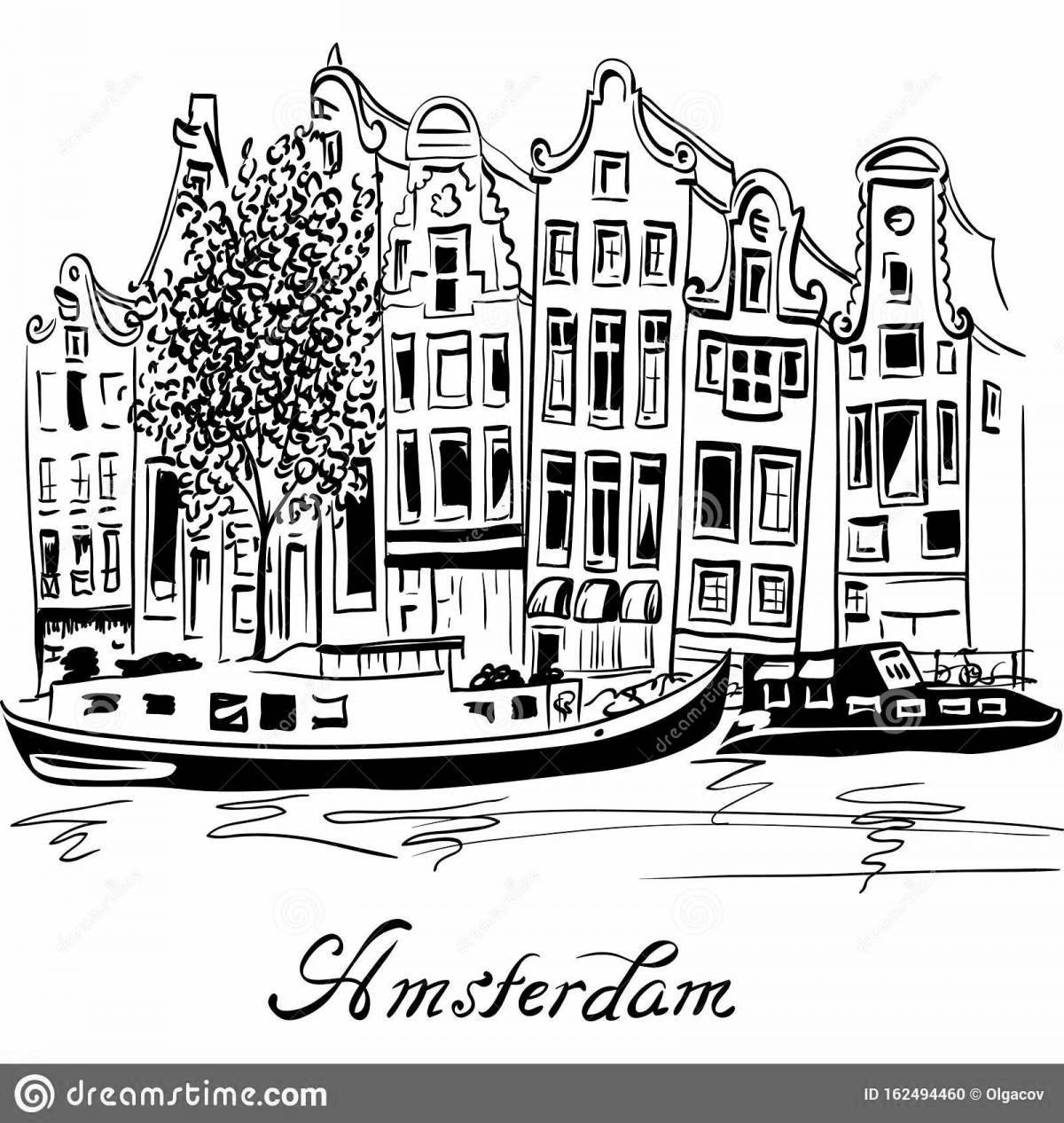 Раскраска величественный амстердам