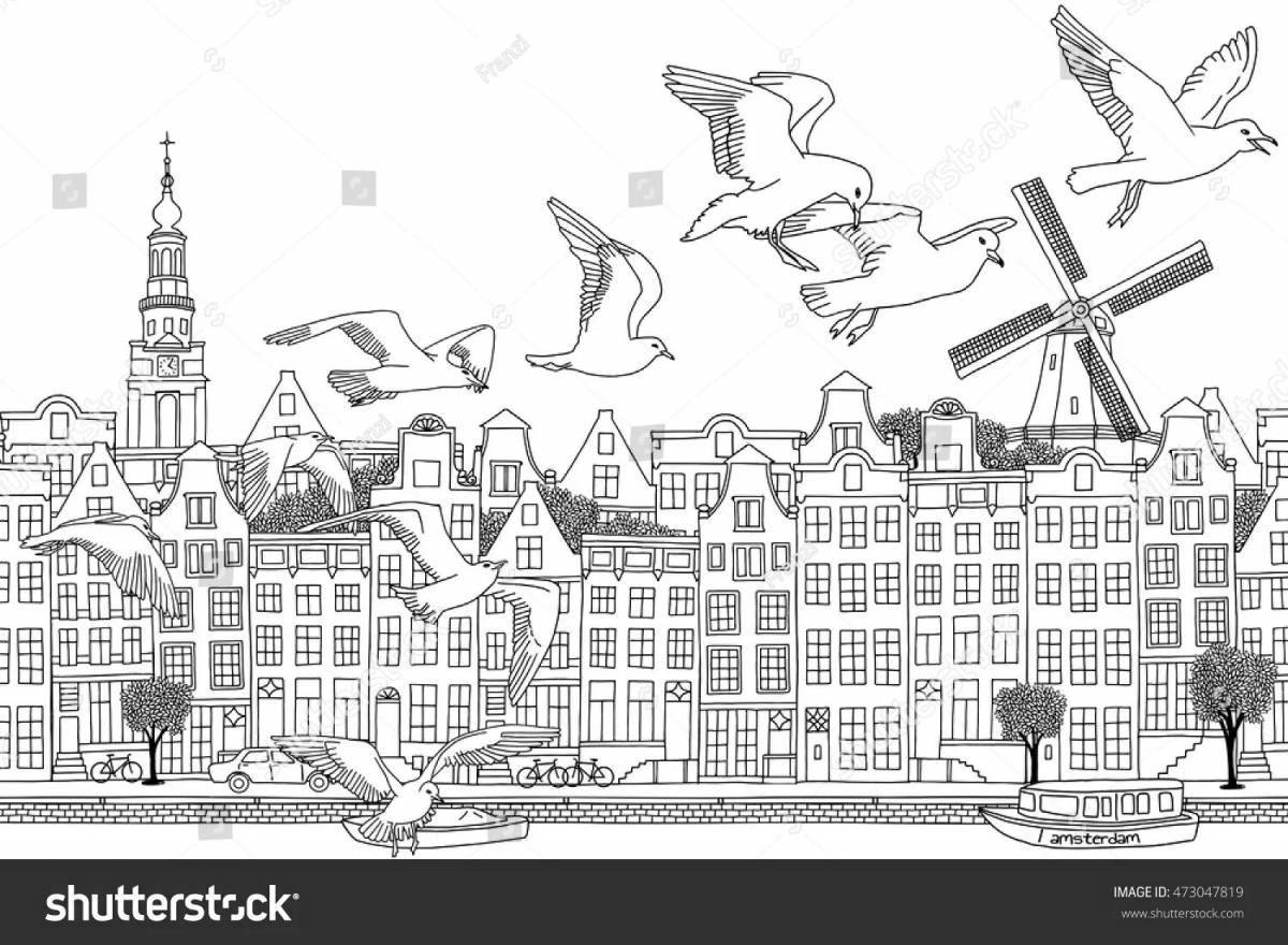 Великолепный амстердам раскраска