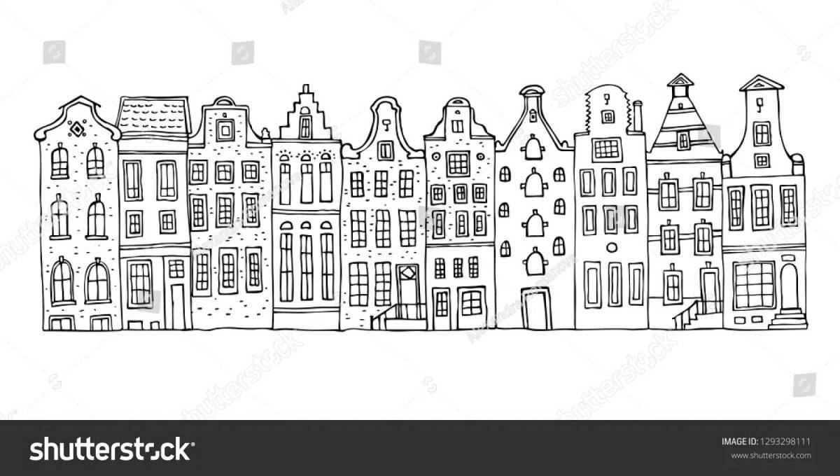 Charming amsterdam coloring book