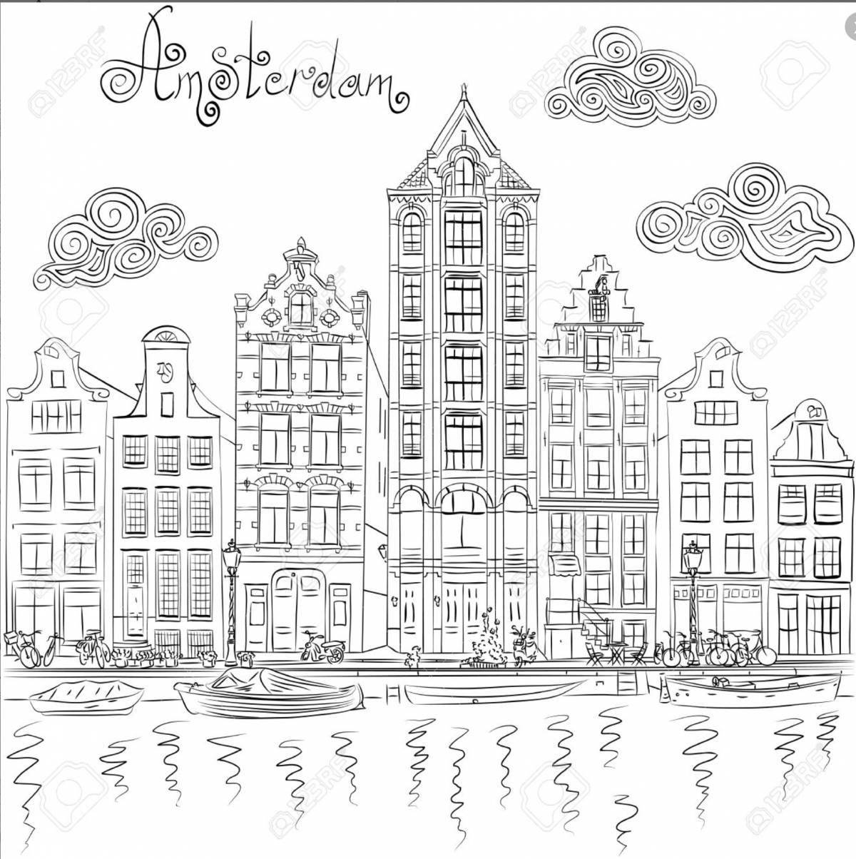 Coloring page magnificent amsterdam