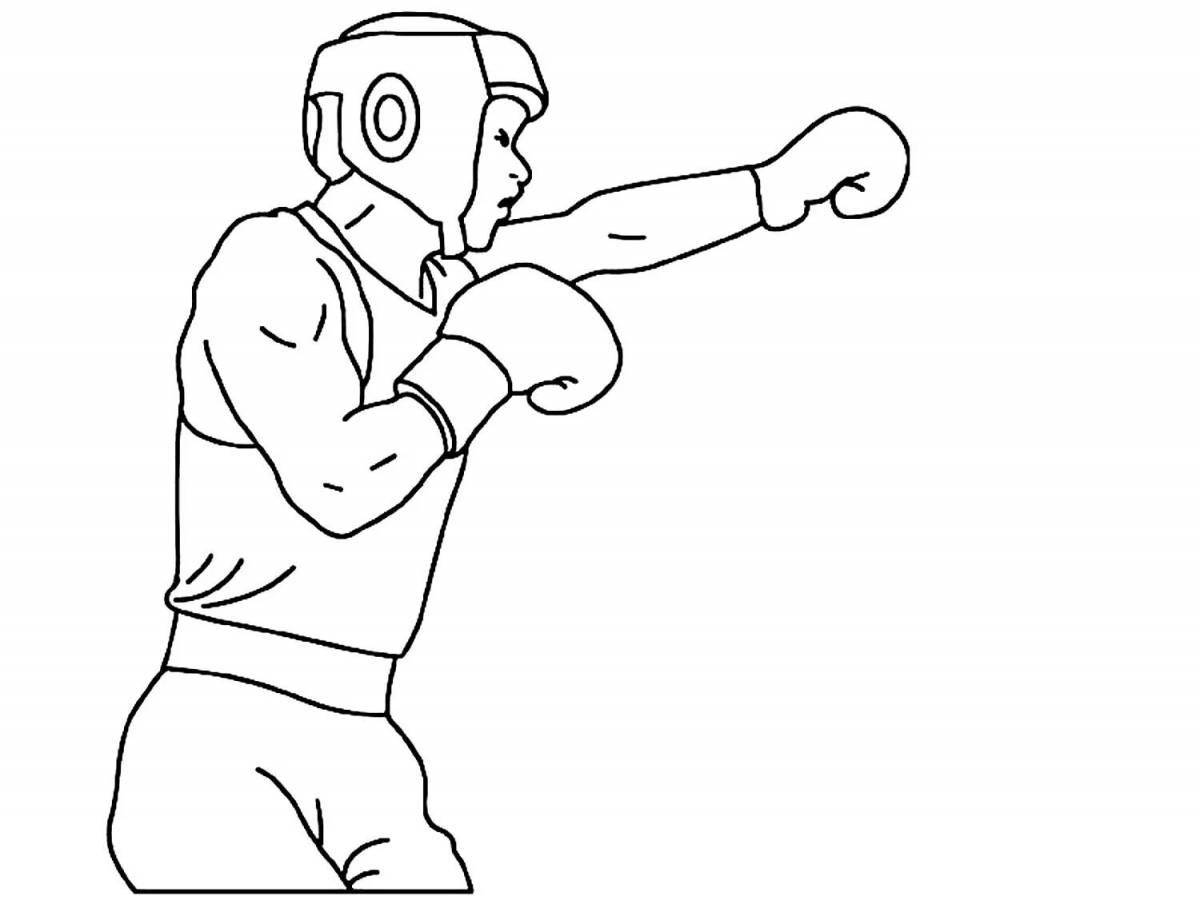 Exciting kickboxing coloring book