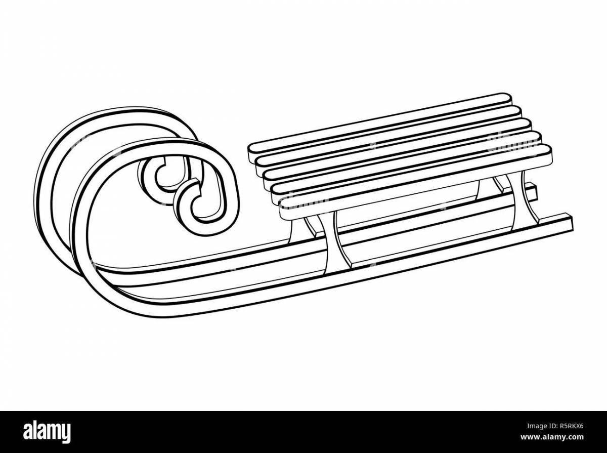 Волнующая раскраска саней