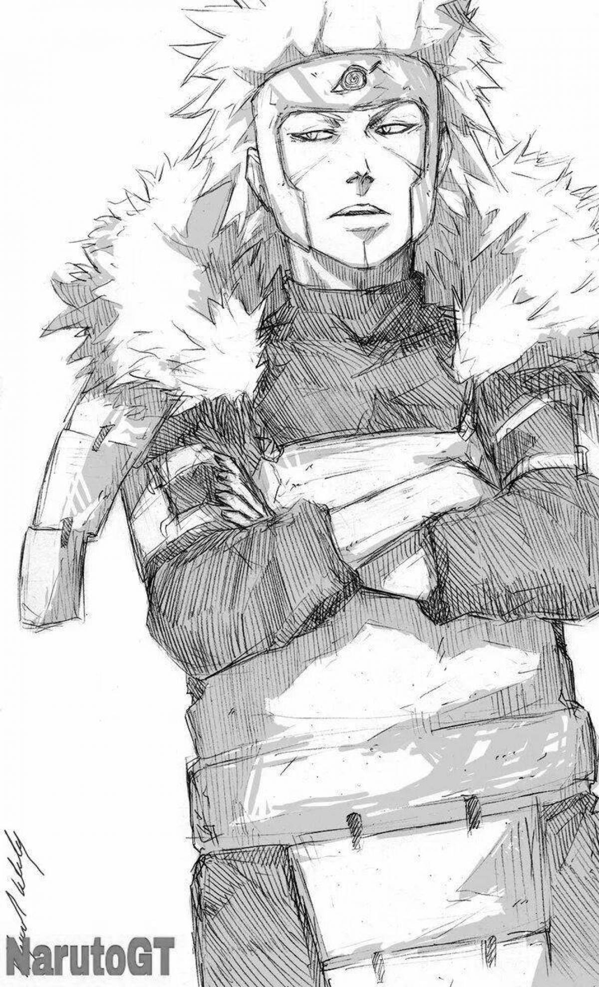 Awesome tobirama coloring page