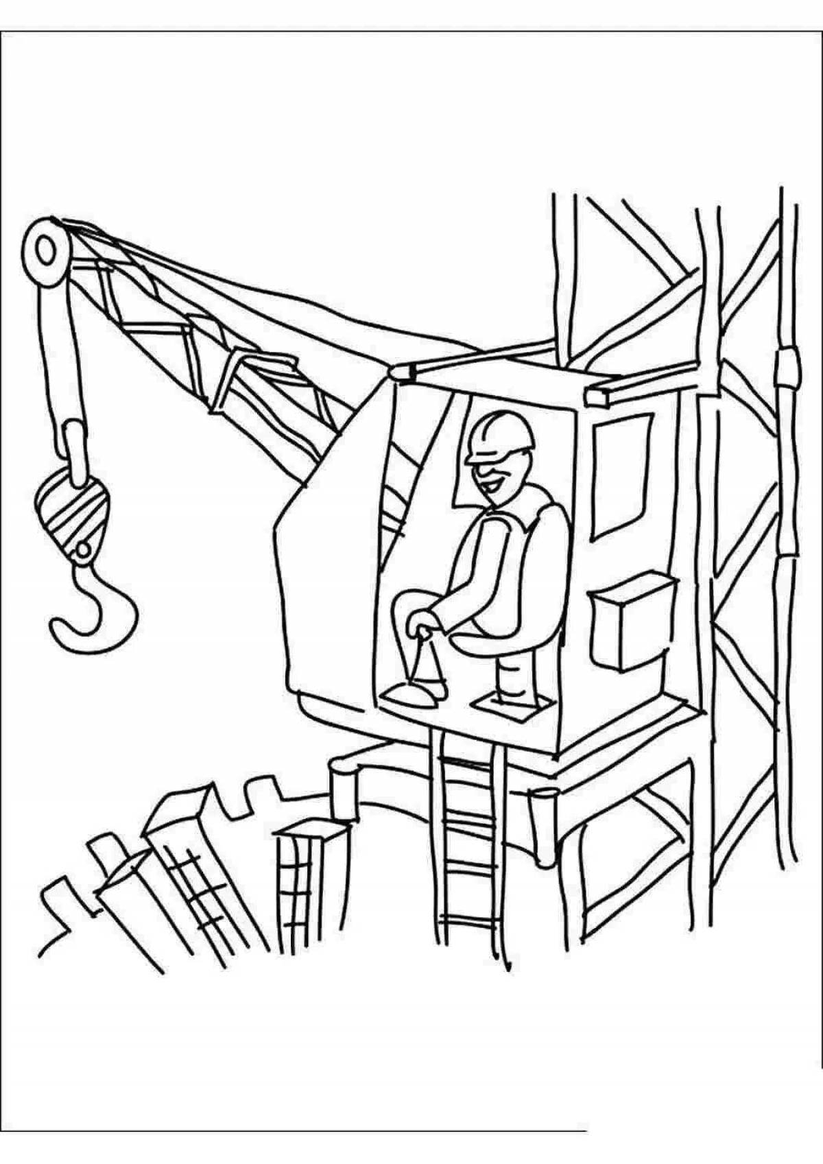 Charming metallurgist coloring page
