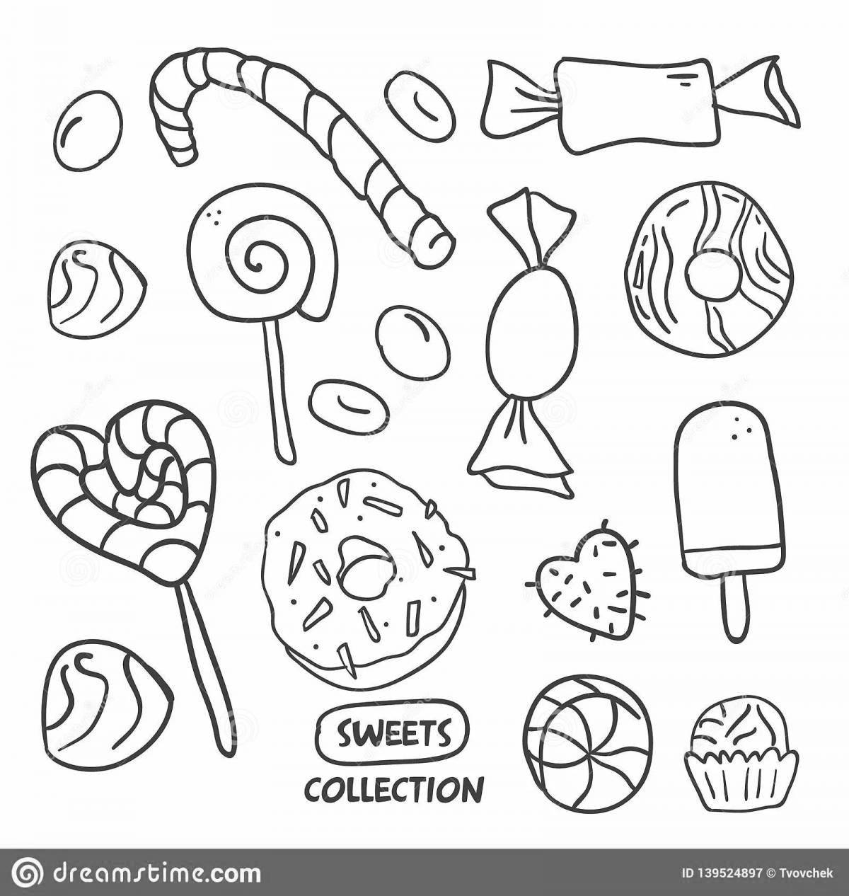 Charming marshmallow coloring book