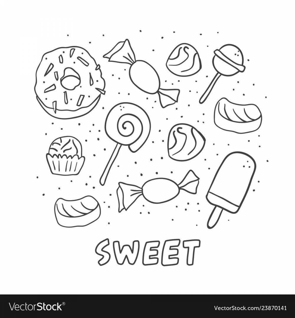 Cute marshmallow coloring book
