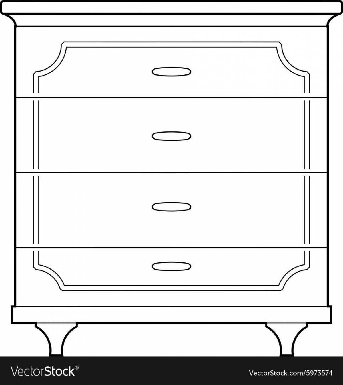 Majestic nightstand coloring page