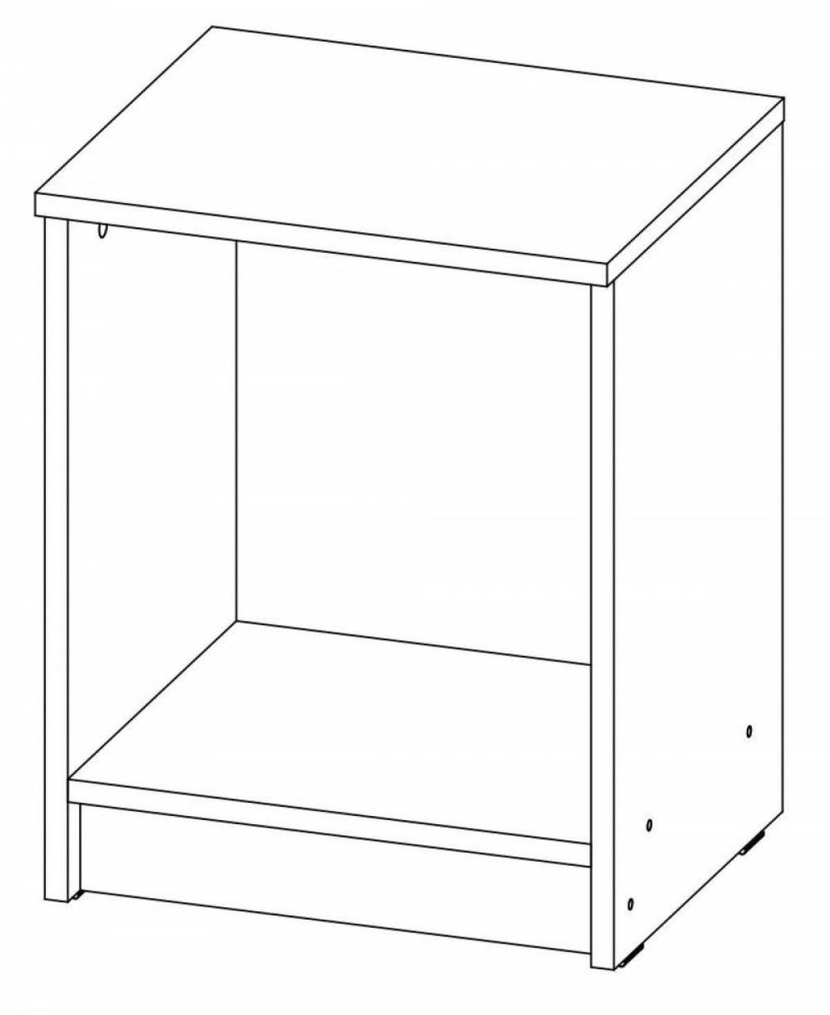 Luxury nightstand coloring page
