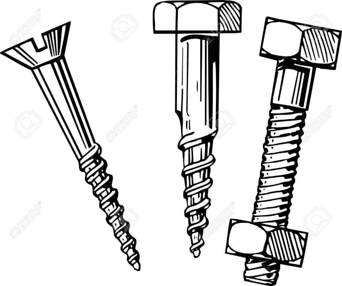 Shiny Screw coloring page