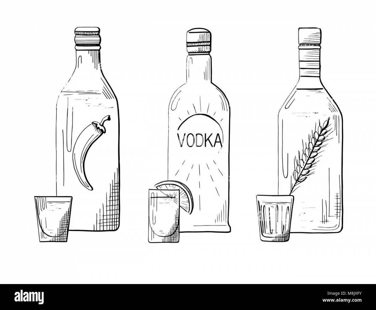 Coloring page festive vodka