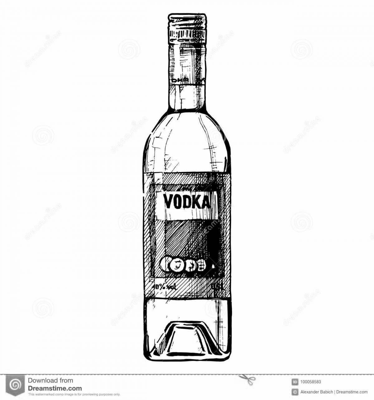 Coloring book shining vodka