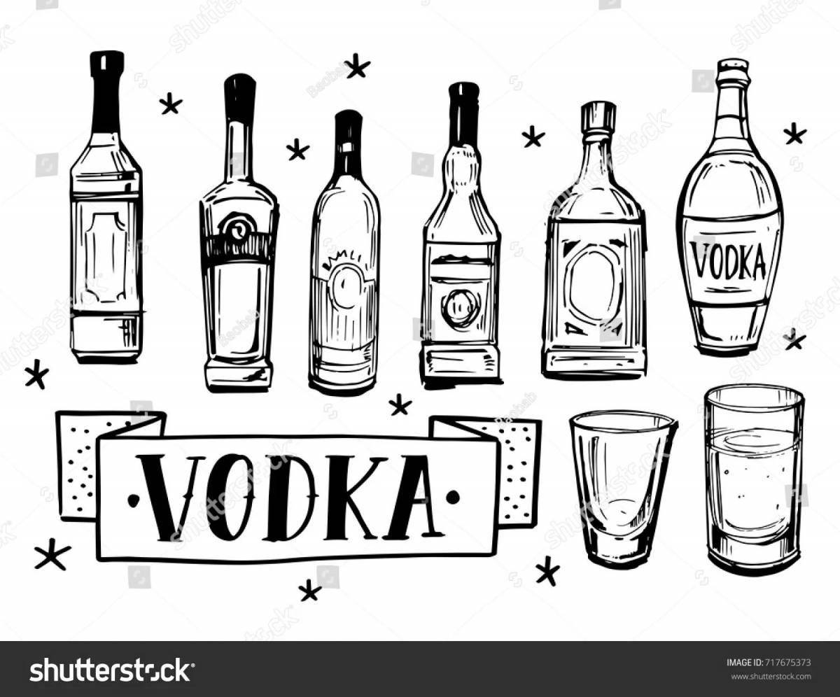 Energy vodka coloring page