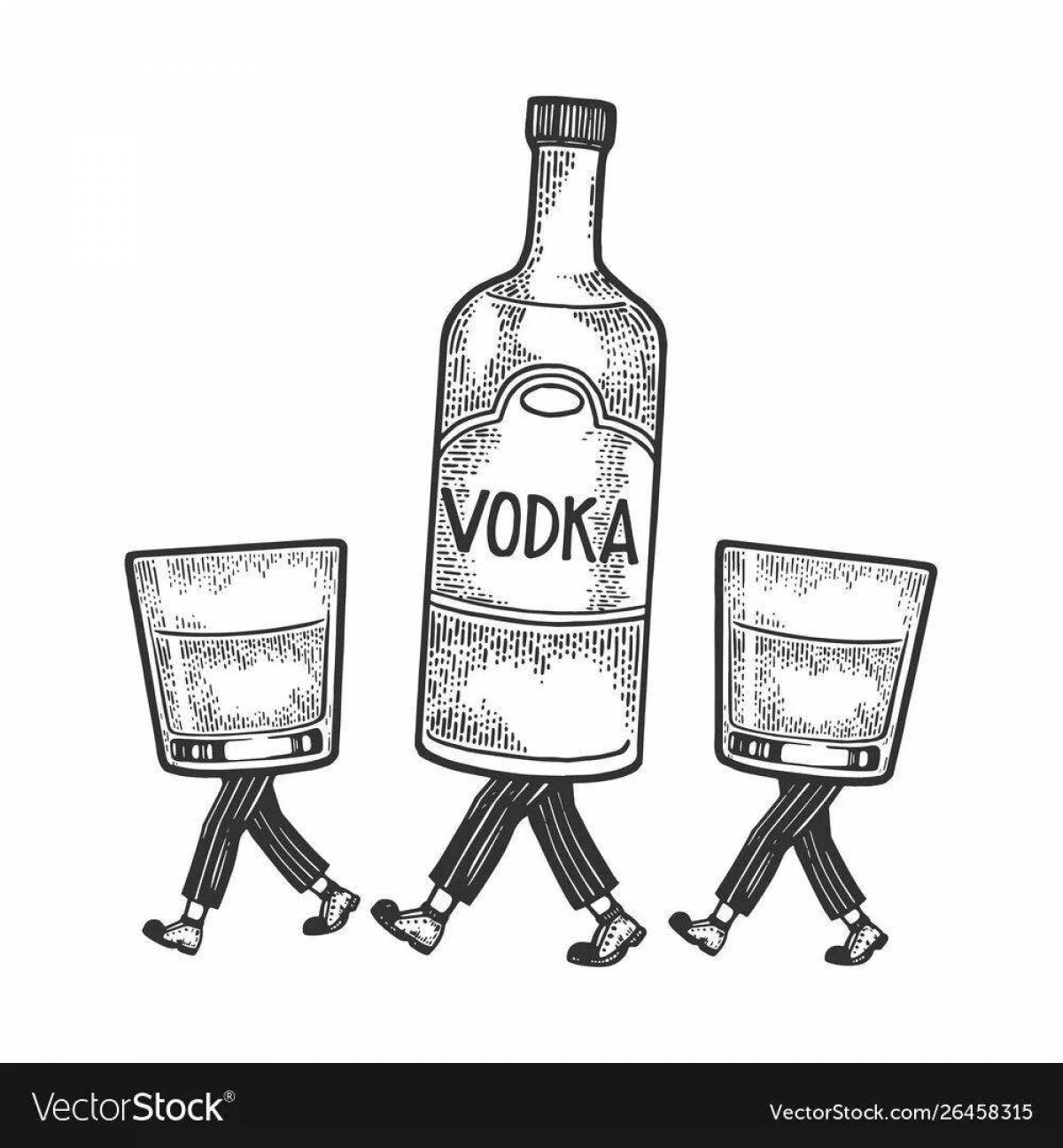 Colouring funny vodka