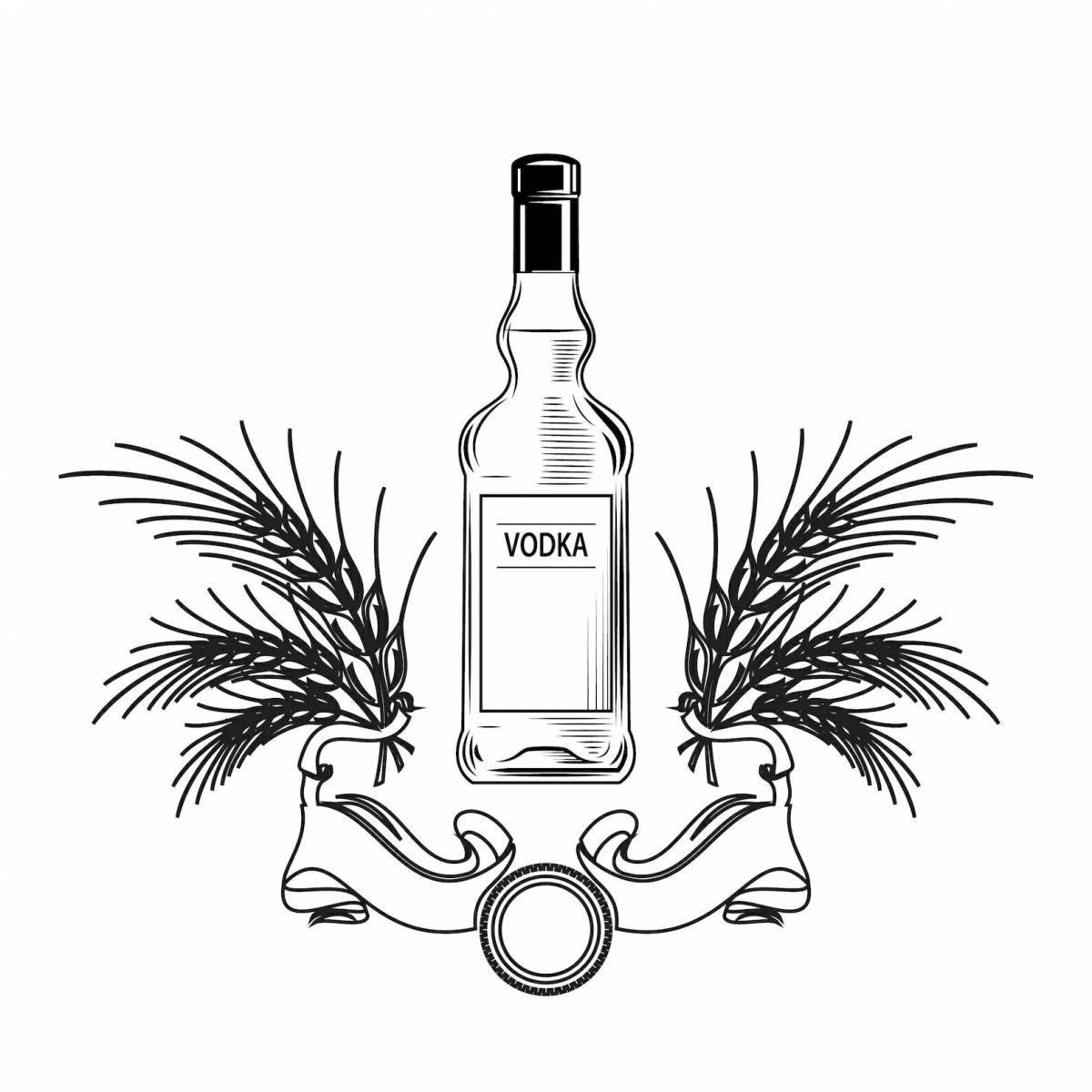 Coloring page bewitching vodka