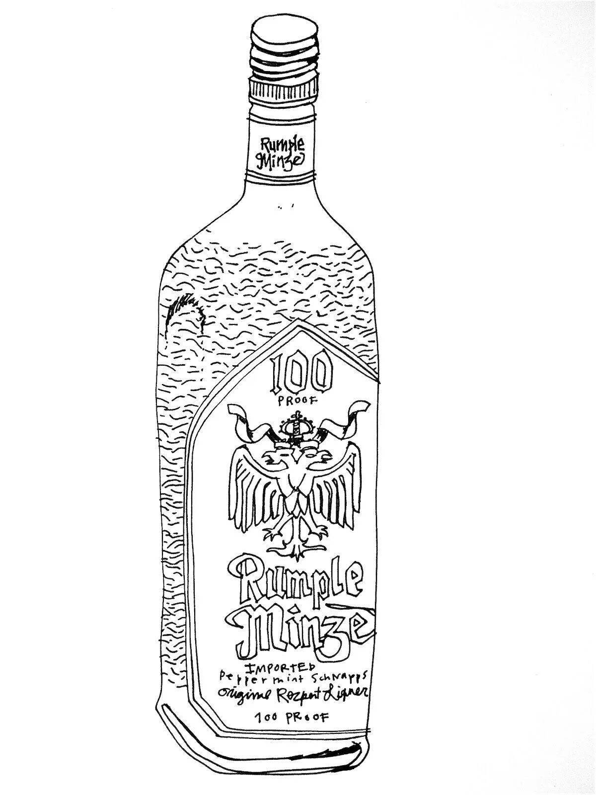 Magic vodka coloring page