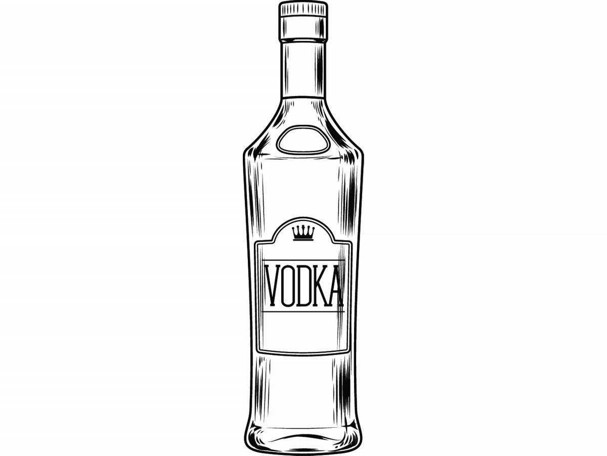 Exciting vodka coloring page