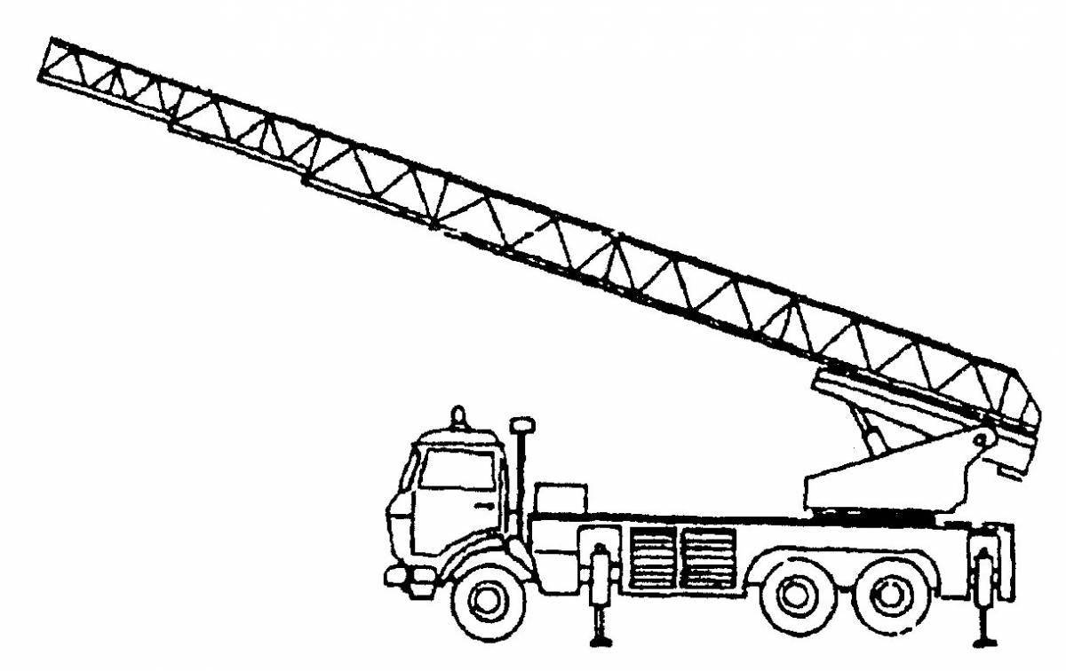 Colorful aerial platform coloring page