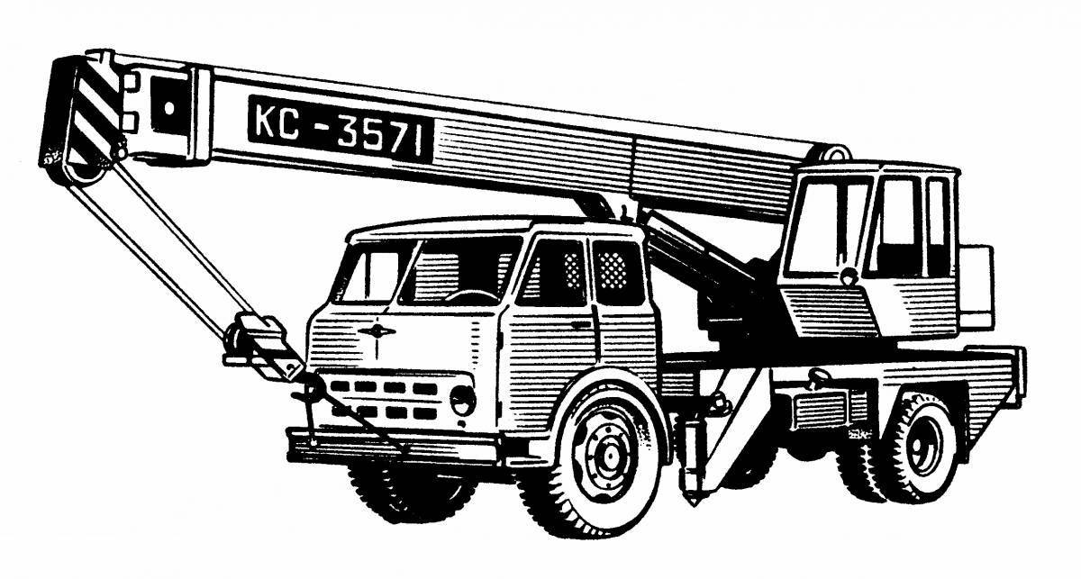 Great aerial platform coloring page