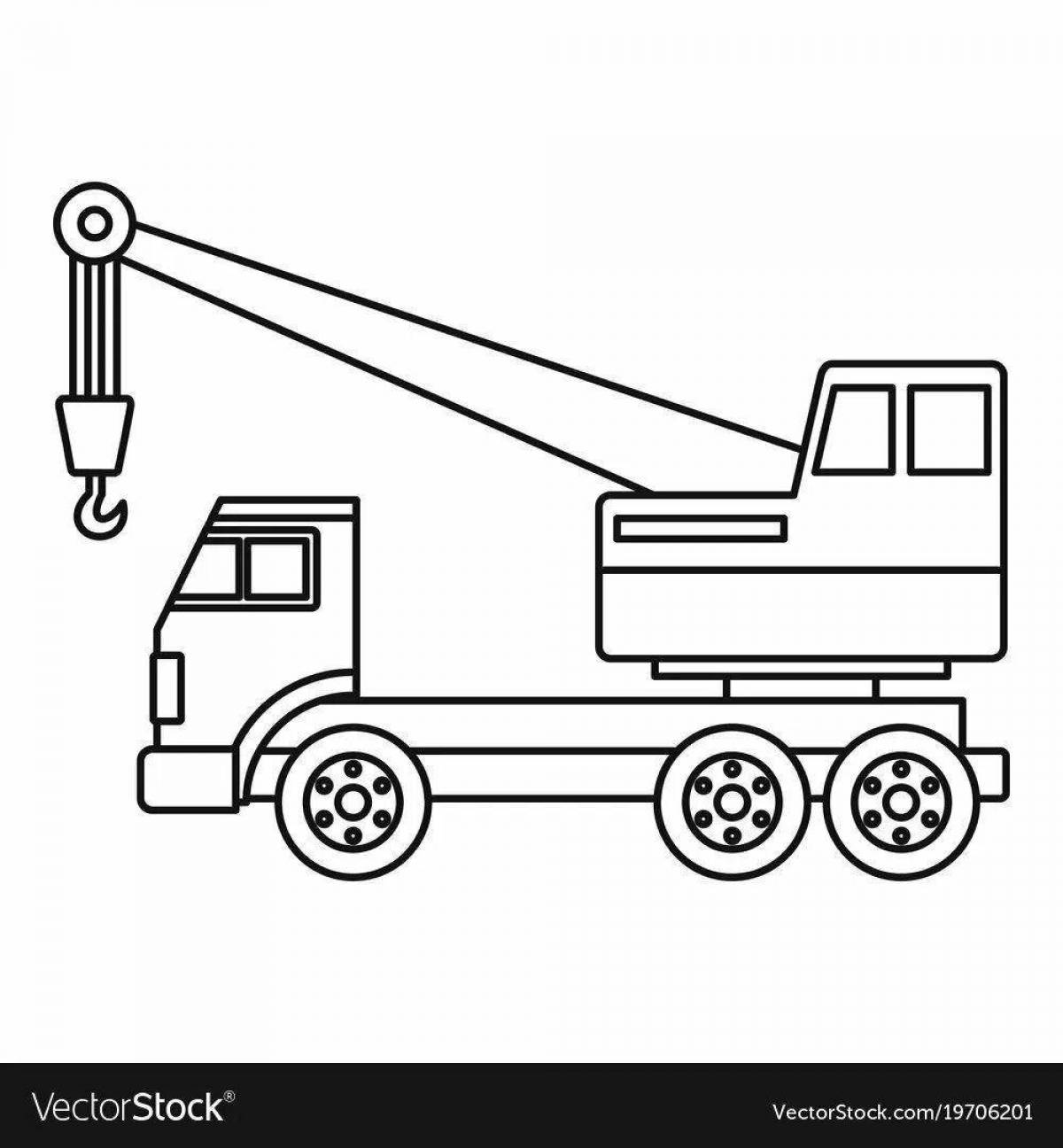 Creative aerial platform coloring page