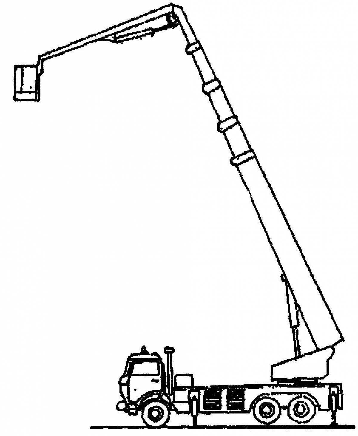 Complex aerial platform coloring page
