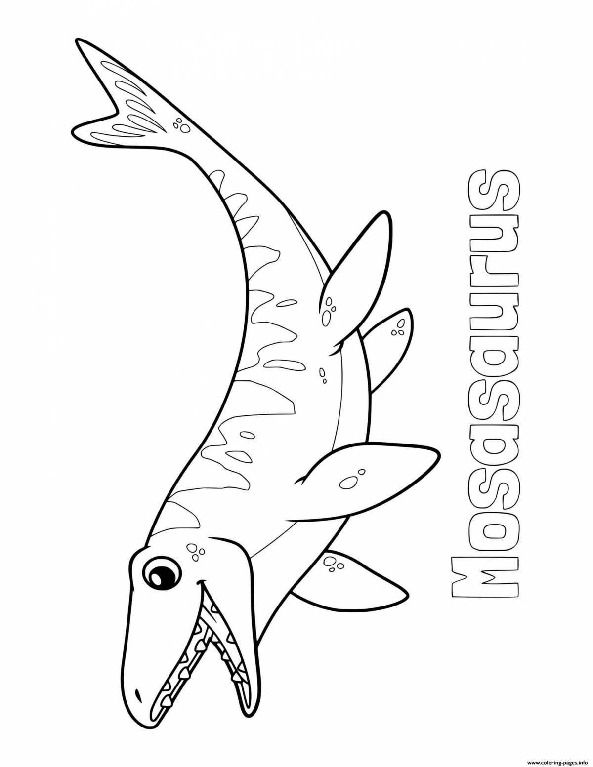 Exquisite liopleurodon coloring book