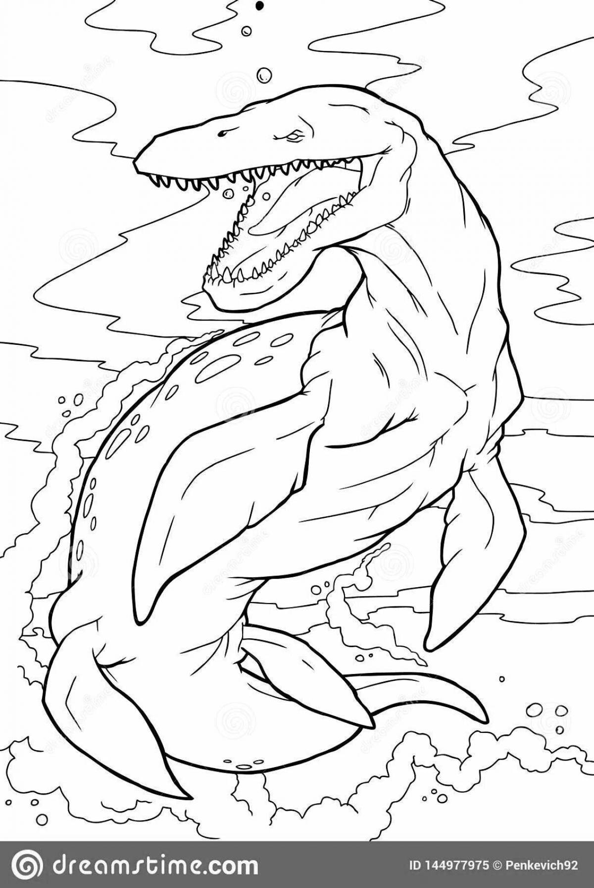 Awesome liopleurodon coloring book