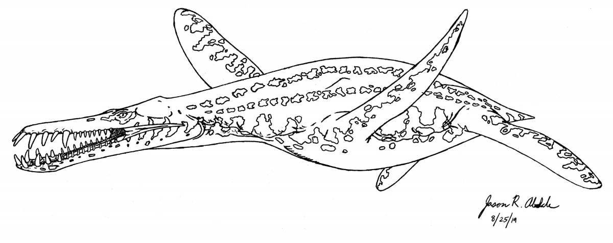Glorious liopleurodon coloring book