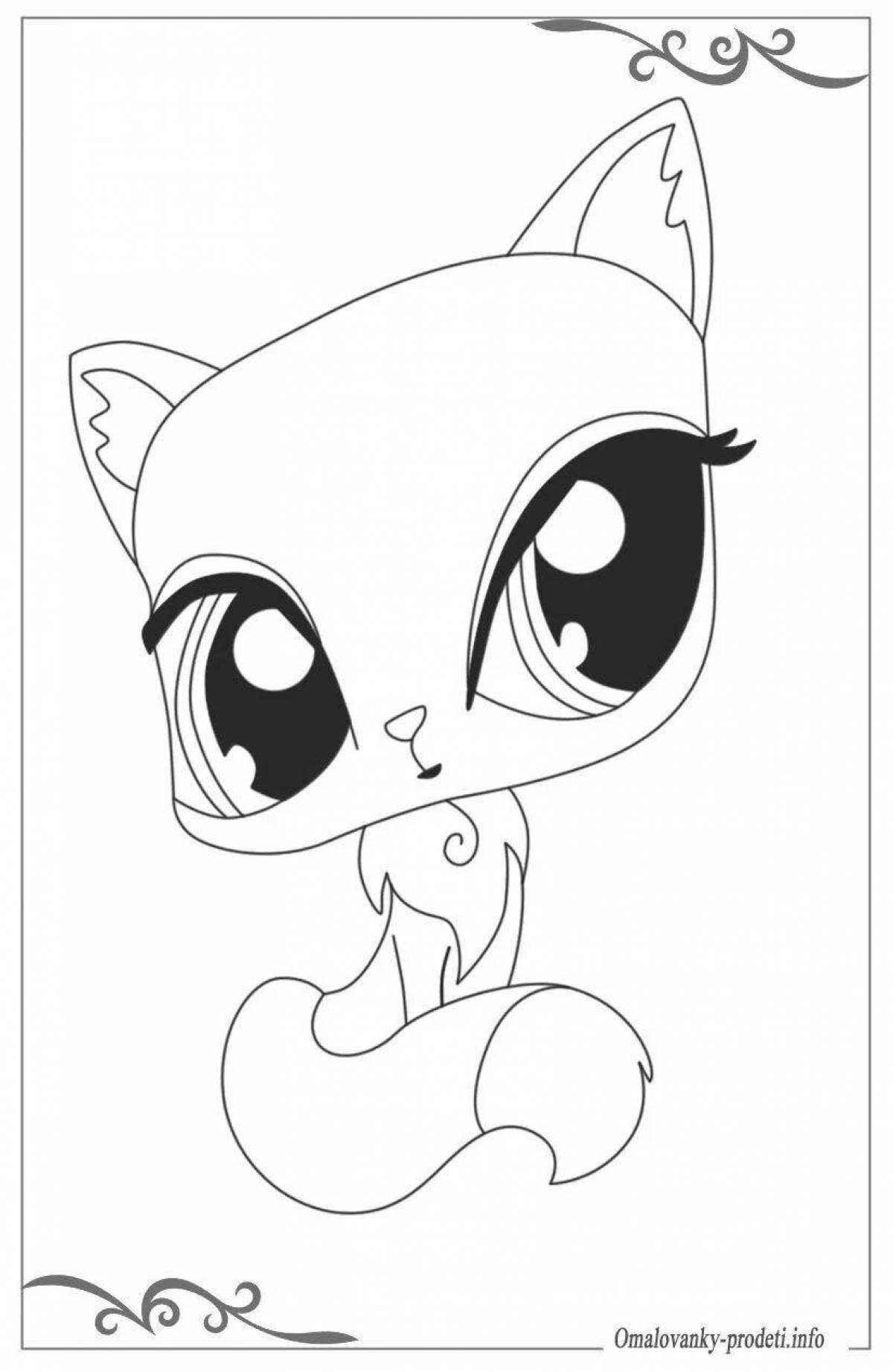 Colorful pet coloring pages