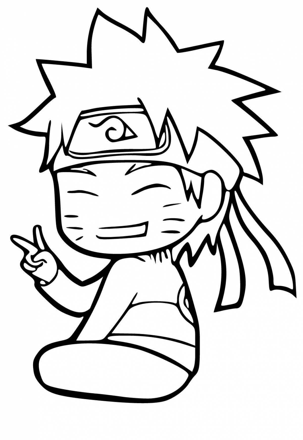 Photo Coloring book shining Uchiha