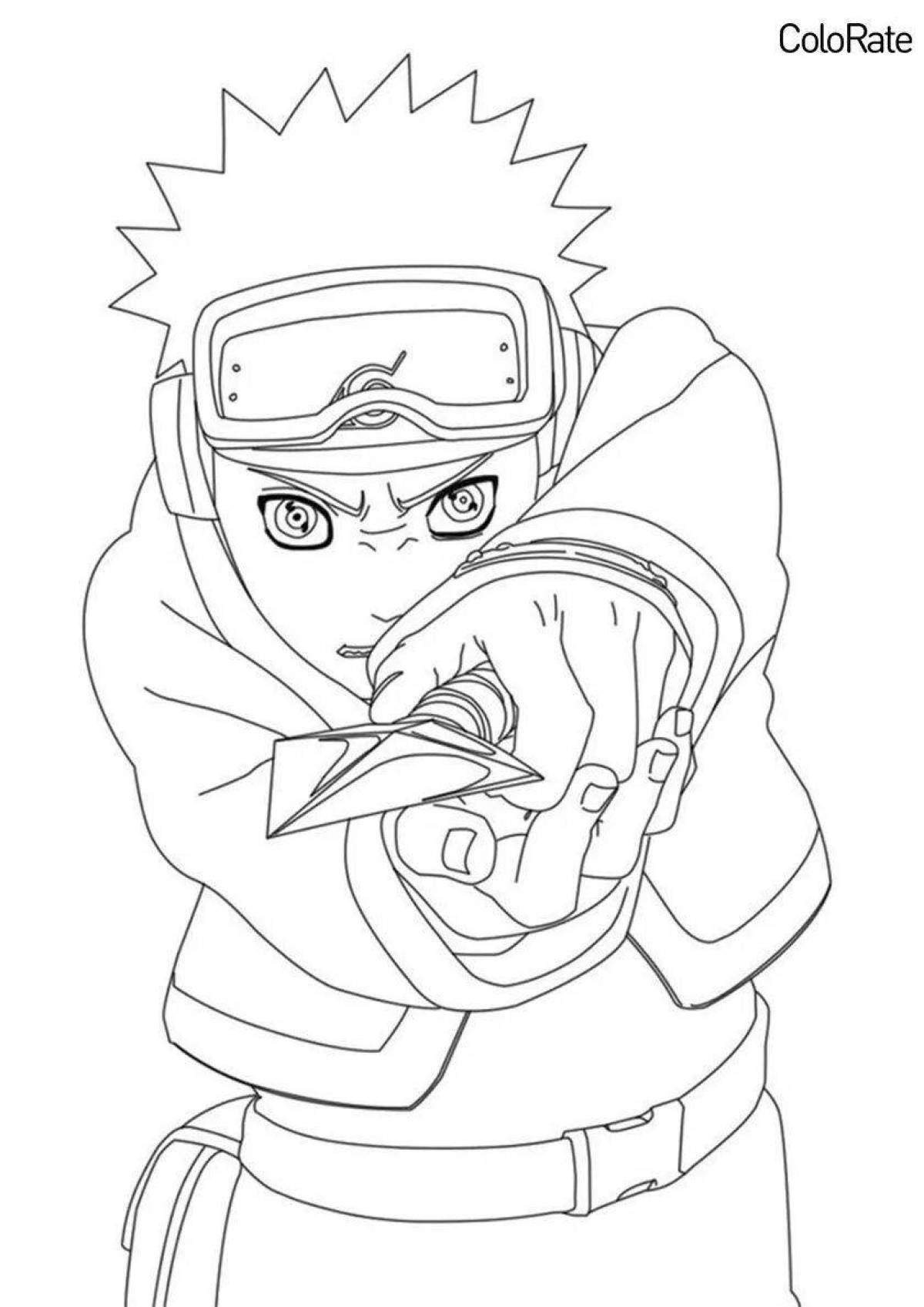 Photo Coloring elegant uchiha