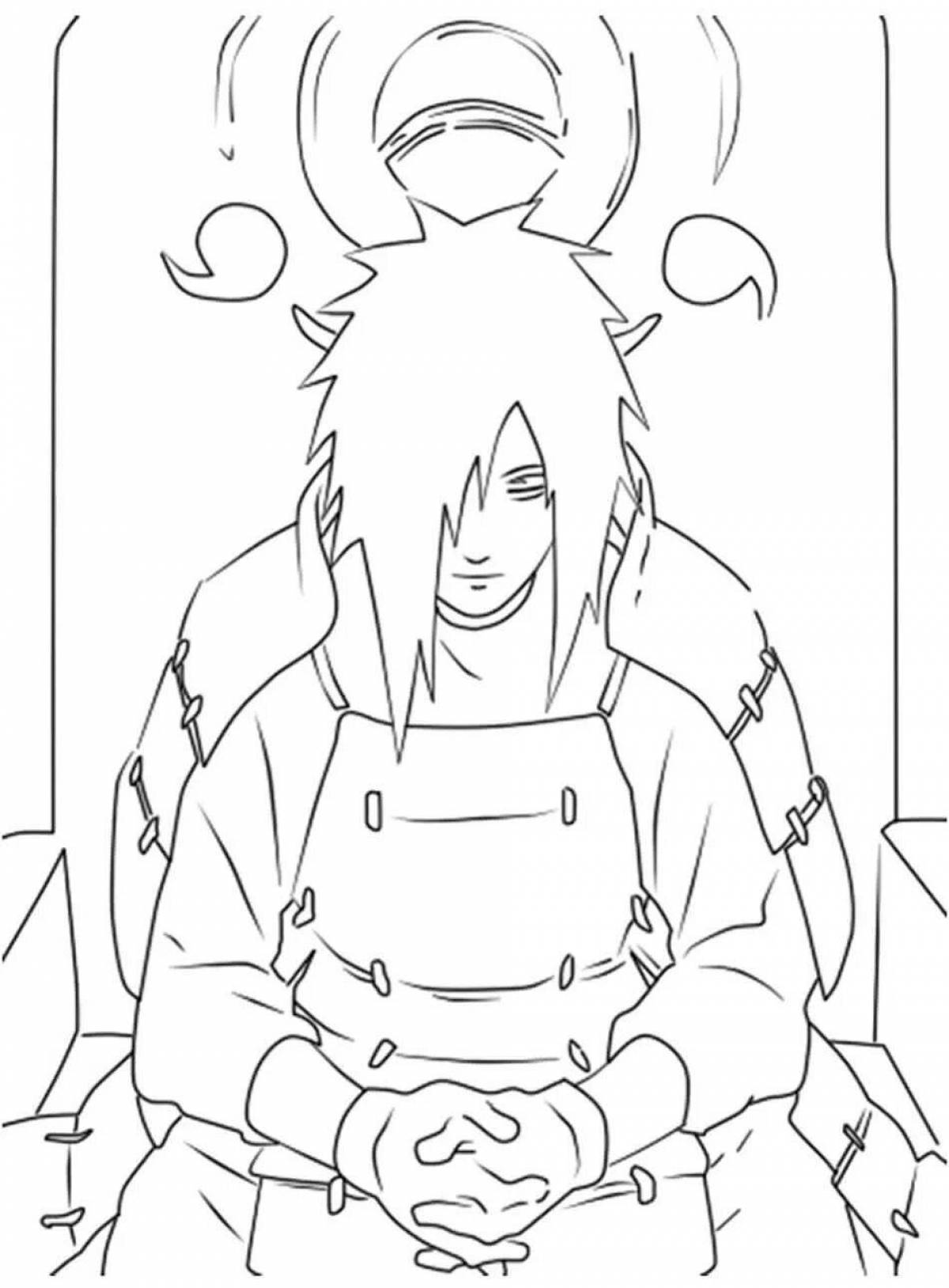 Outstanding uchiha coloring page
