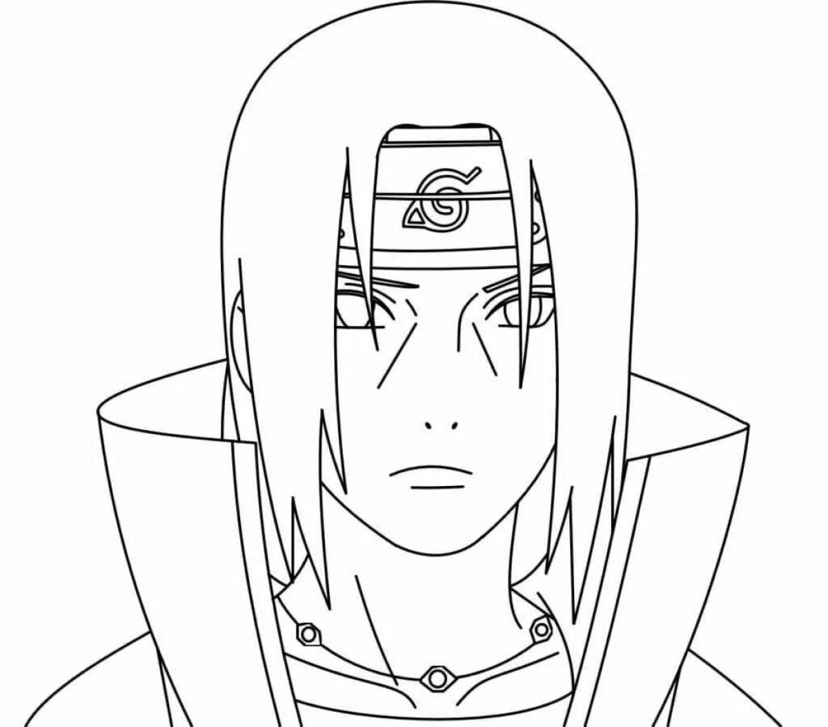 Famous uchiha coloring page