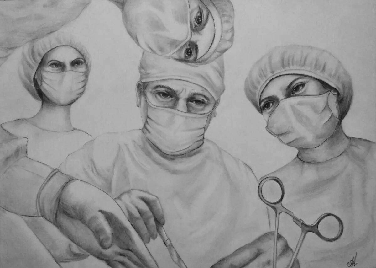 Привлекательная хирургическая раскраска