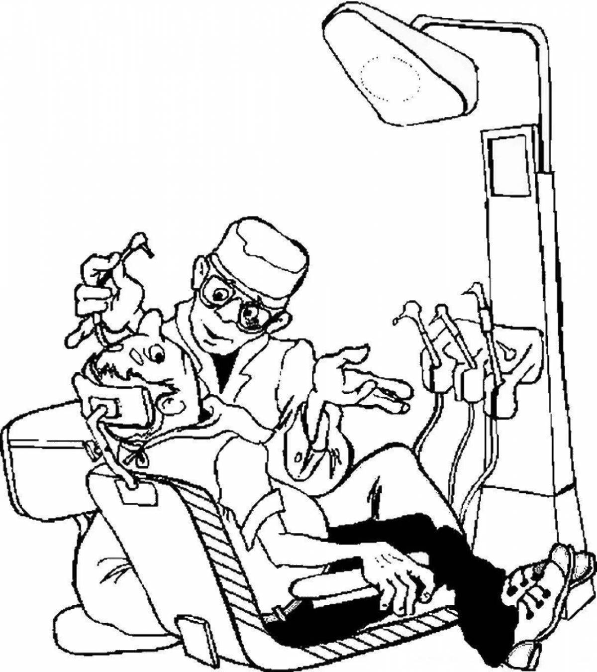 Radiation surgery coloring page