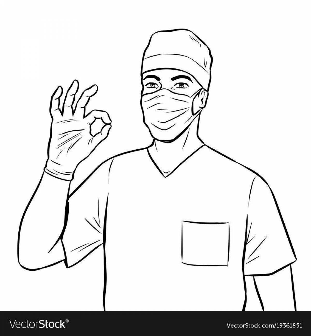 Amazing surgery coloring page