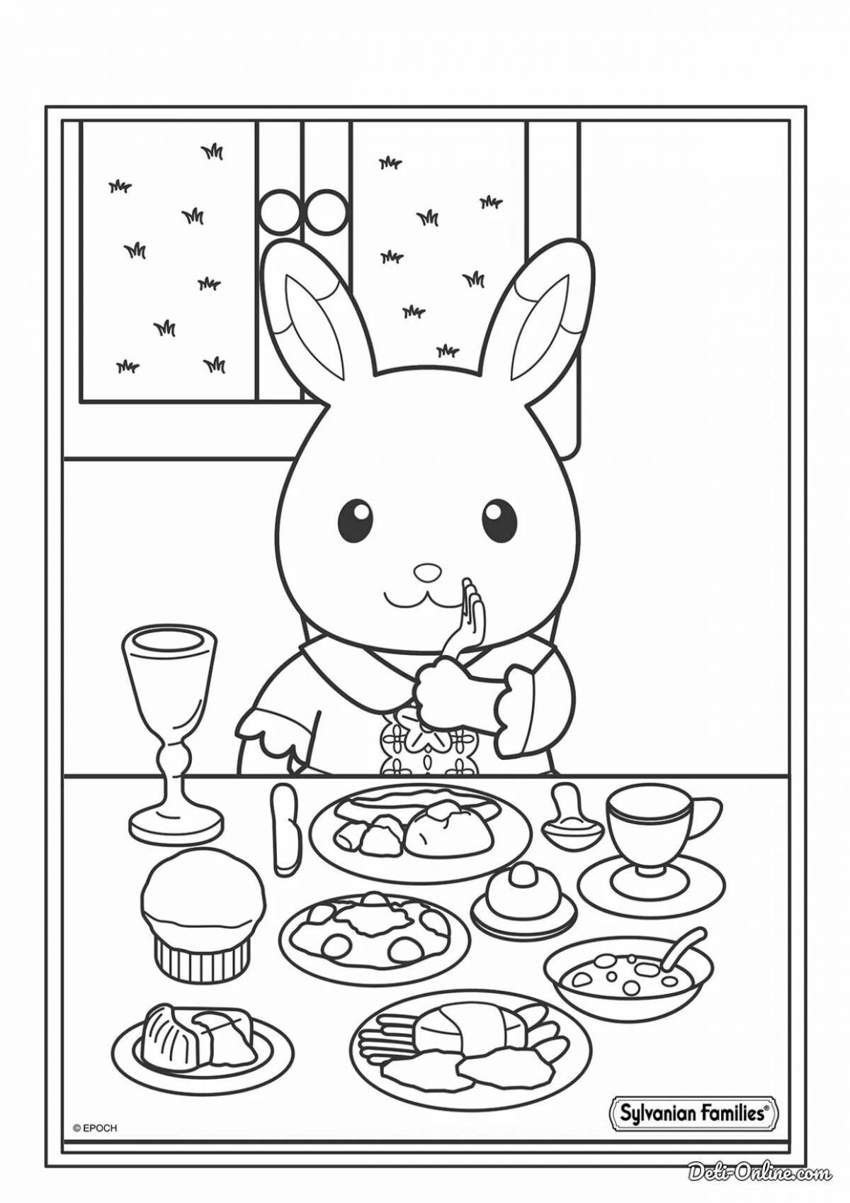 Раскраска аппетитный ужин