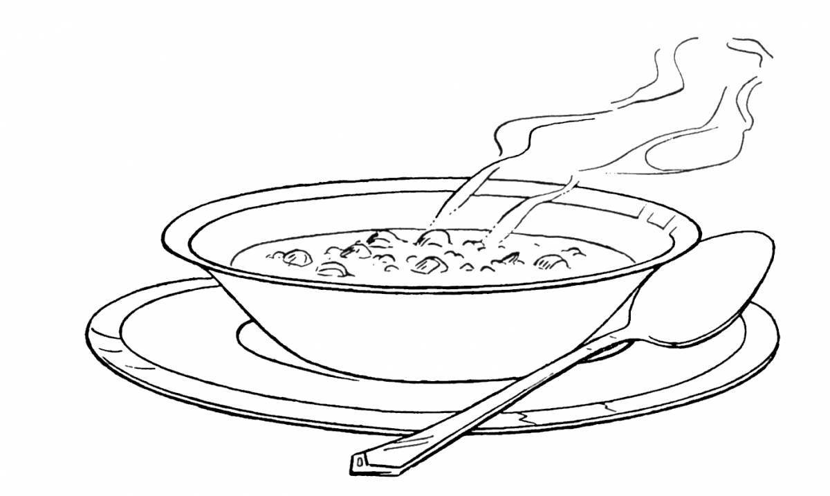 Dinner invitation coloring page