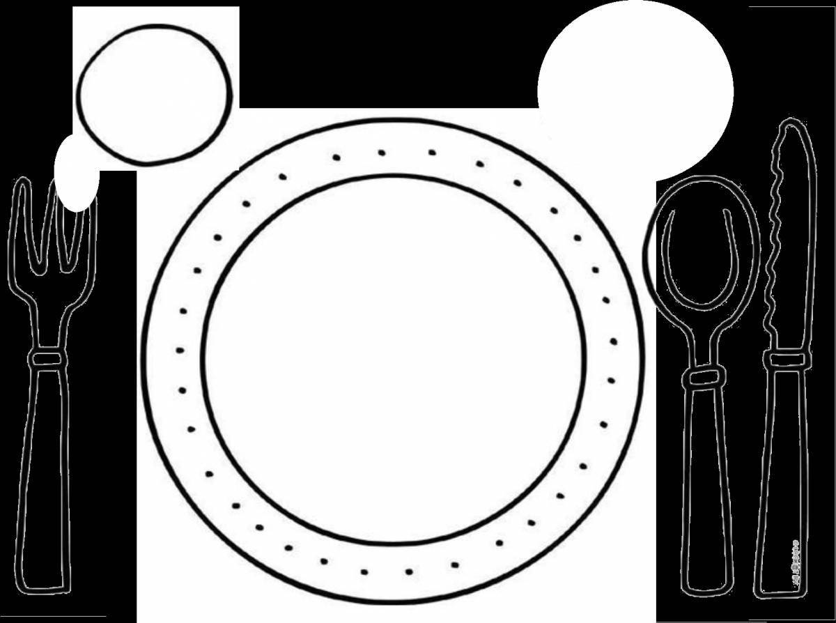 Tempting dinner coloring page