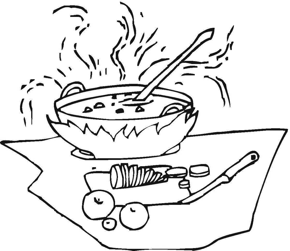 Delicious dinner coloring book
