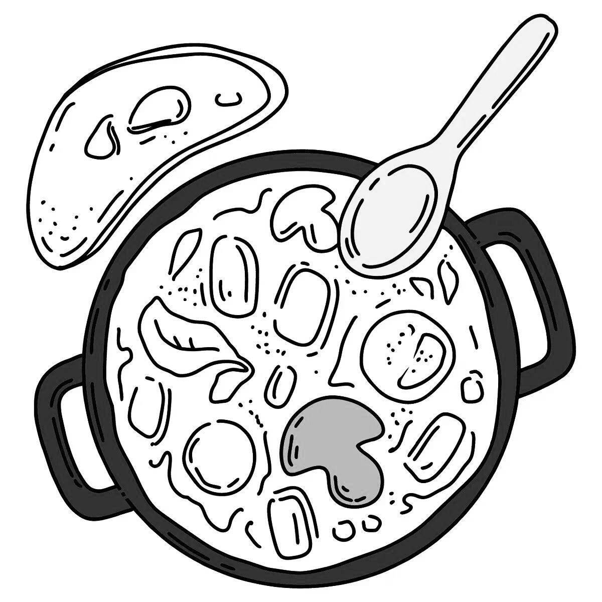 Luxury dinner coloring page