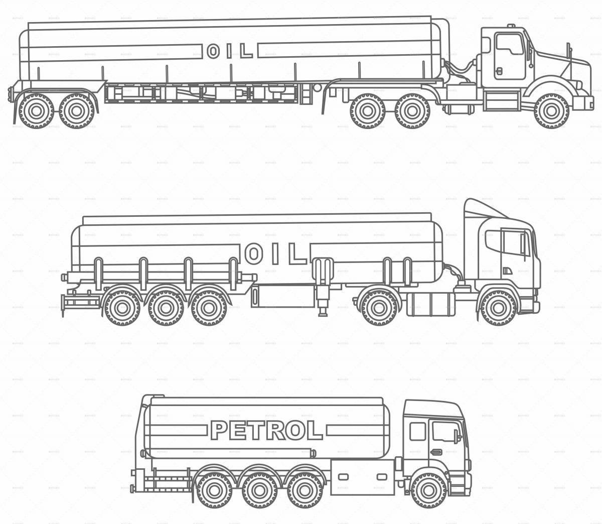 Charming tank coloring page