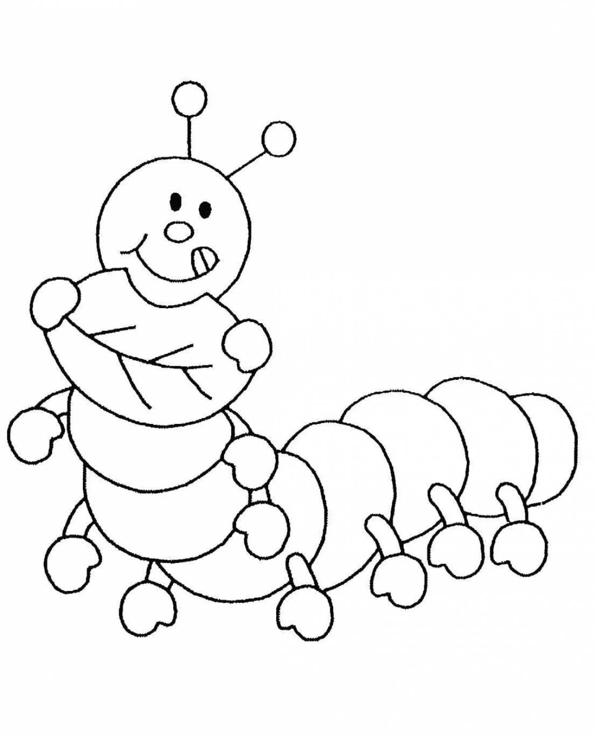 Coloring caterpillar coloring page