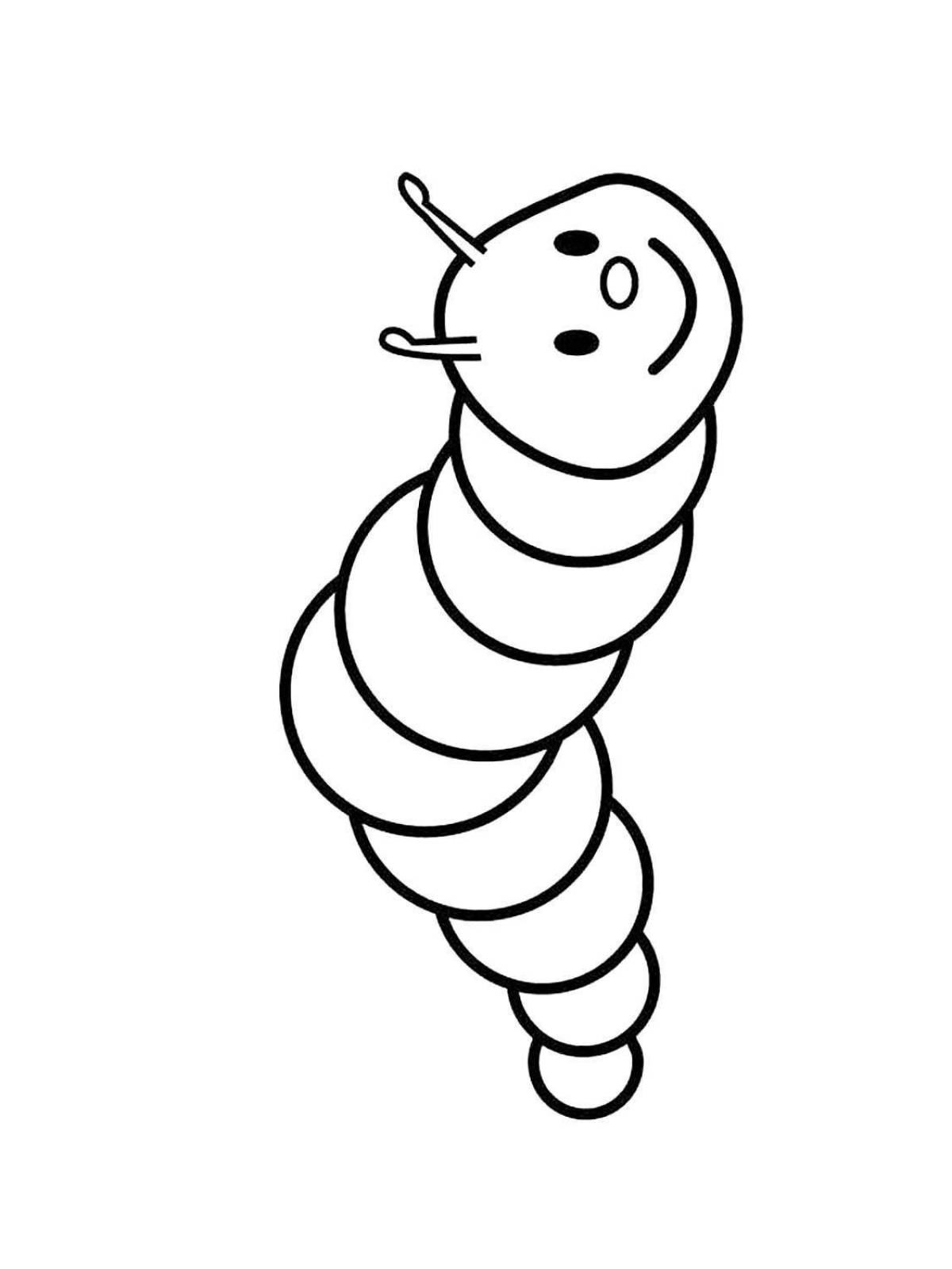 Animated caterpillar coloring page